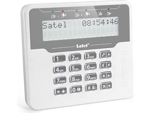 Satel Larmcentral manöverknappsats LCD M version, vitt hölje, för VERSA-system (VERSA-LCDM-WH)