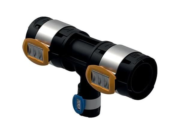 T-stykke FlowFit red PPSU 63-25-63mm