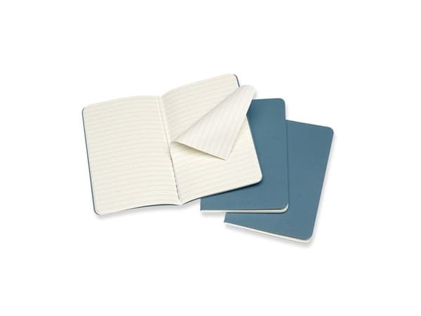 Cahier Journal linjerat pocket Brisk Blue 3-pack
