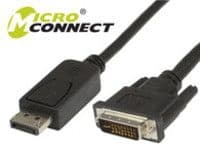 MicroConnect - DisplayPort-kabel - dobbeltlenke - DisplayPort (hann) til DVI-D (hann) - 1 m