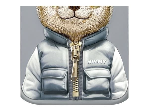 Nimmy Cool&amp;Cute 2.0 Bear Case for iPhone 15 Pro - Gray