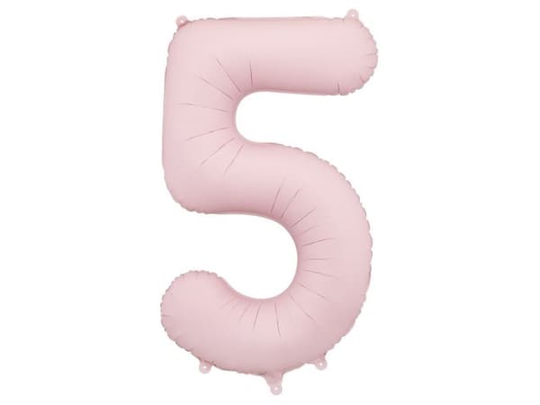Matt rosa sifferballonger, 86 cm