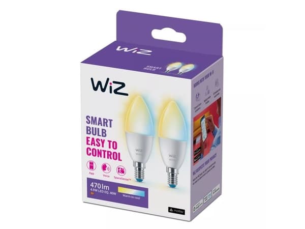 Wi-Fi BLE 40W C37 E14 927-65 TW 2PF/6