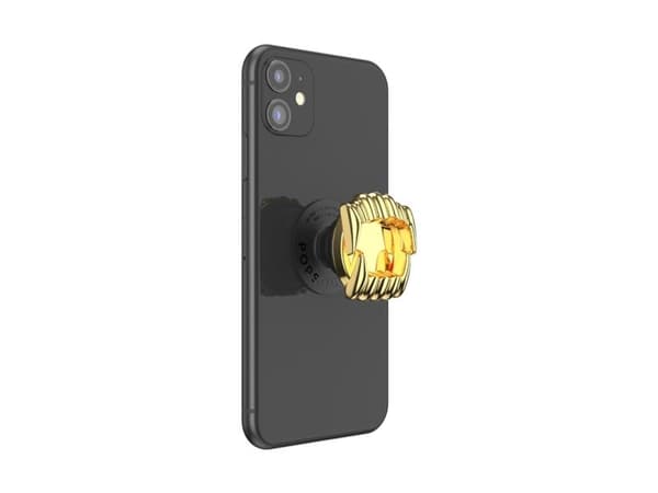 PopSockets PopSocket Say Cheese kleb/grep + stativ til telefon gull