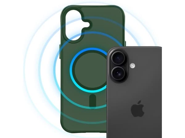 3mk Smoke MagCase för iPhone 16 - grön-translucent