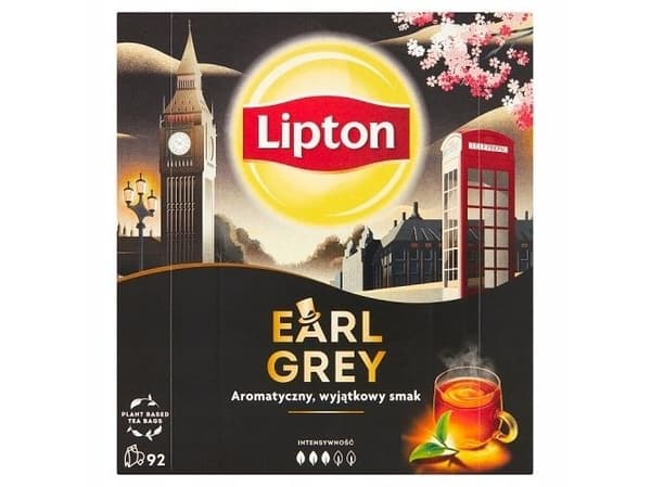 Lipton Earl Grey svart te 92 påsar