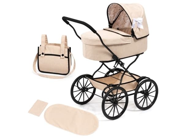 Bayer Design Classic Deluxe dukkevogn, beige