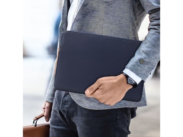 Tech-Protect fleece laptopveske 13-14" - blå