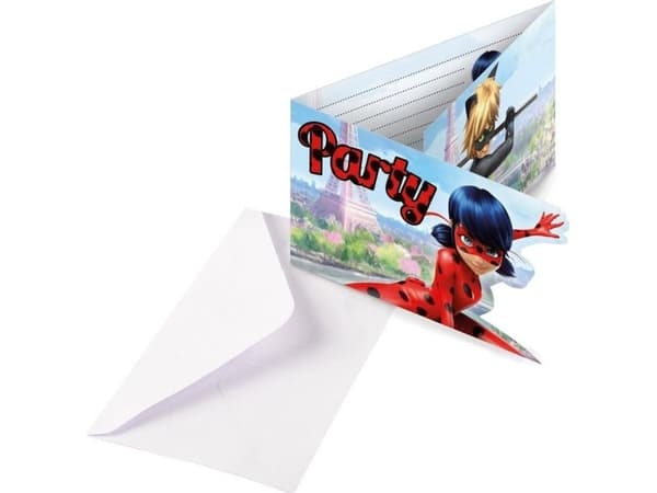 Miraculous Ladybug invitationer