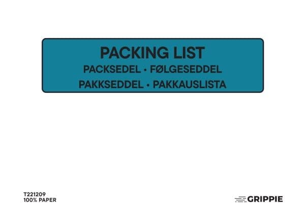 Grippie kuvertficka papper C4 med tryck 500-pack