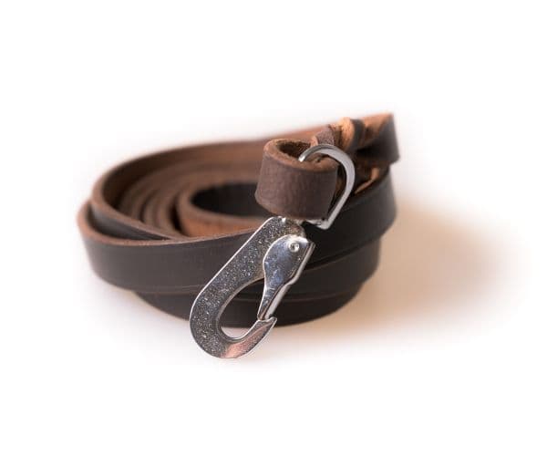 Active Canis Leather Leash (pcp hook) 1,5 x 180 brown