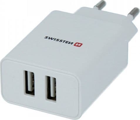Swissten laddare 2x USB-A 2,1 A (52451)