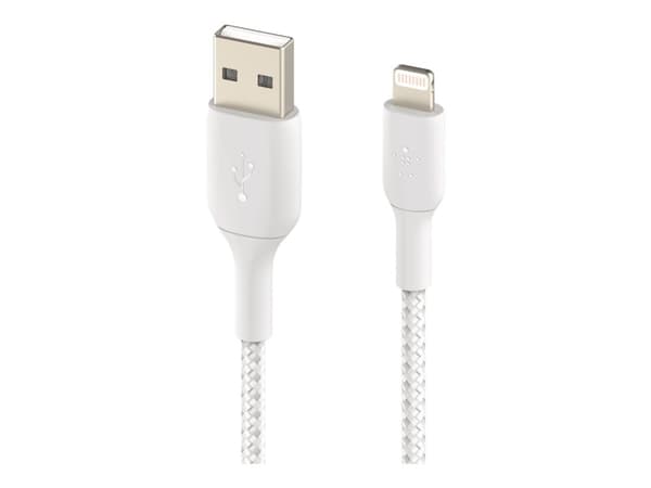 Belkin BoostCharge - Lightning-kabel - Lightning hann til USB hann - 2 m - hvit