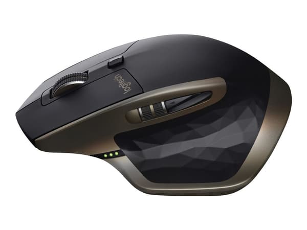 Logitech MX Master Wireless Mouse, Oikeakätinen, Laser, RF Wireless + Bluetooth, 1000 DPI, Musta, Pronssi