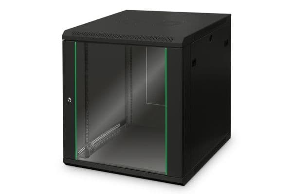 DIGITUS Dynamic Basic DN-19 09U-6/6-EC-SW - Rack skåp - väggmontering - svart, RAL 9005 - 9U - 19"