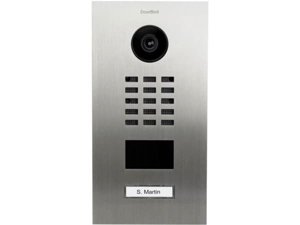DoorBird D2101V, Rustfrit stål, IP65, IK08, Rustfrit stål, Knapper, 10,100 Mbit/s