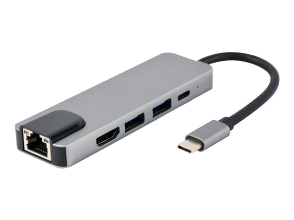 Cablexpert A-CM-COMBO5-04 - Telakointiasema - USB-C 3.1 - HDMI - GigE