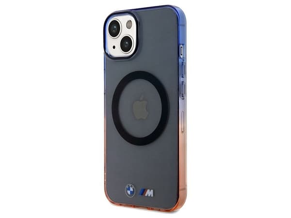 BMW gradient bumper MagSafe-skal för iPhone 15 Plus / 14 Plus - grå