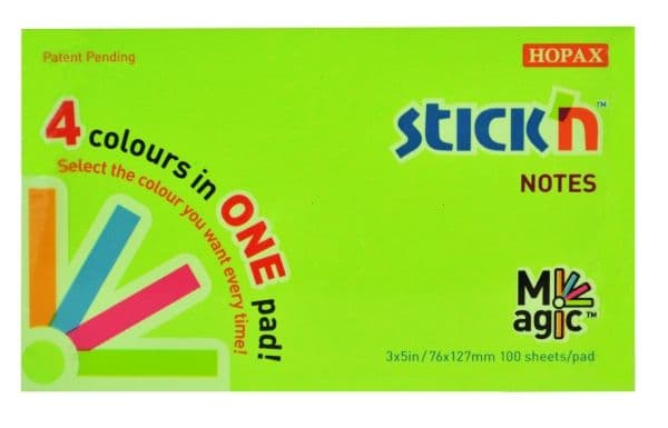 Stick'n Magic Pad 76 x 127 mm neon mix