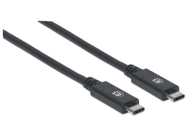 Manhattan 355223, 1 m, USB C, USB C, USB 3.2 Gen 2 (3.1 Gen 2), 10000 Mbit/s, Sort