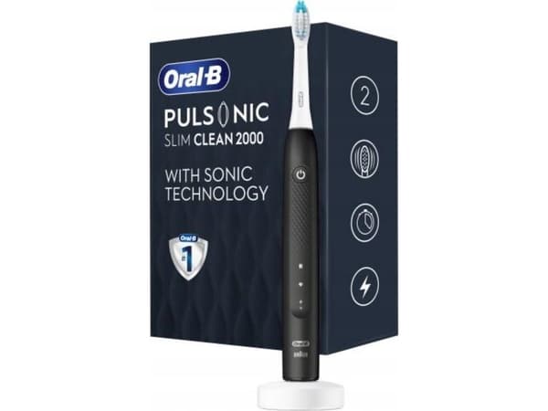 Braun Oral-B børstehode Pulsonic Slim Clean sort - 2000