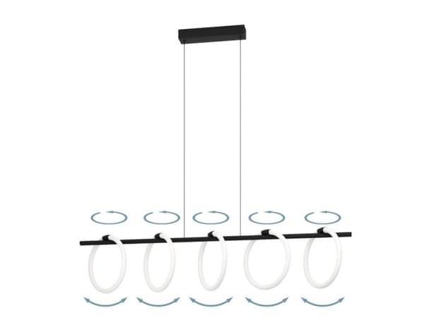 EGLO CARANACOA langbord 5 l sort/hvit