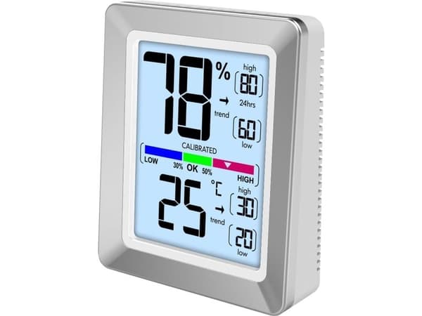Technoline WS 9460, Sølv, Inne hygrometer, Inne Termometer, Hygrometer, Termometer, Hygrometer, Termometer, Batteri, 73 mm