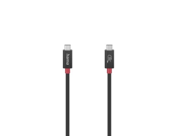 Hama 00200779, 1 m, USB C, USB C, USB4 Gen 3x2, 40 Gbit/sek., Sort