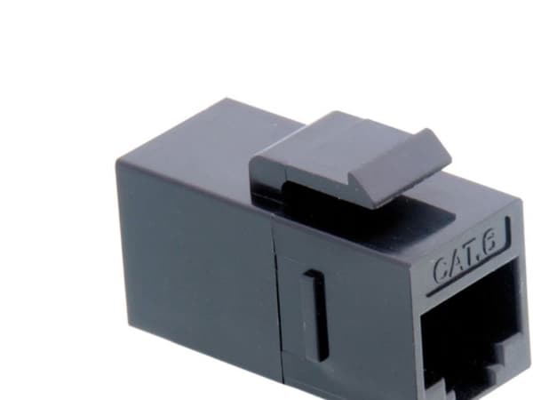 VALUE RJ-45 Keystone Modular Coupler, Cat.6, unshielded, black, Modular coupler