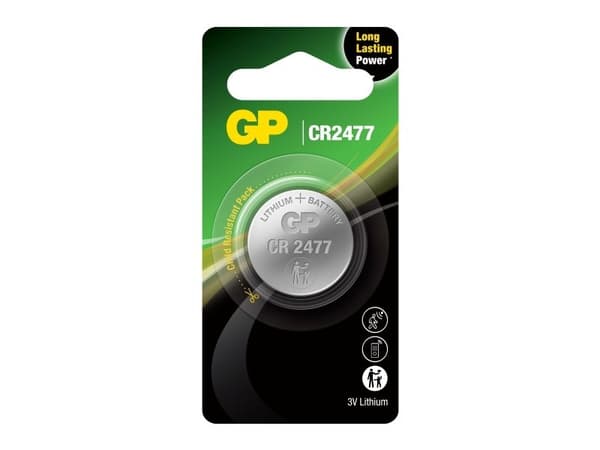 GP knapcelle, Lithium, CR2477, 1-pak