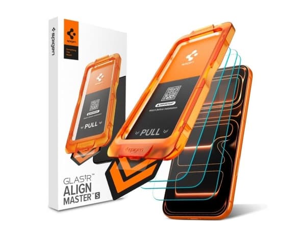 Spigen Glas.tR AlignMaster Slim 3-Pack Tempered Glass for iPhone 17 Pro Max