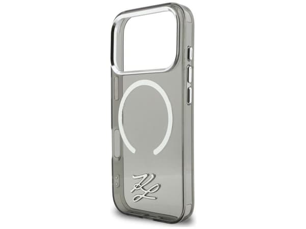 Karl Lagerfeld IML KL Script Logo MagSafe-deksel til iPhone 17 Pro Max - sort