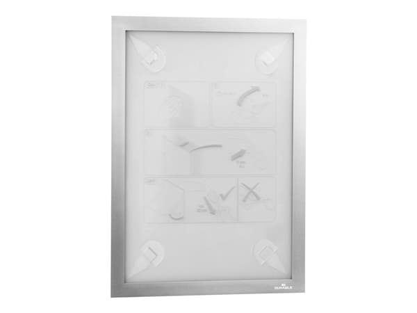 DURABLE WALLPAPER - Displayramme - veggmonterbar, overflatemontert - for A4 - magnetisk - sølv