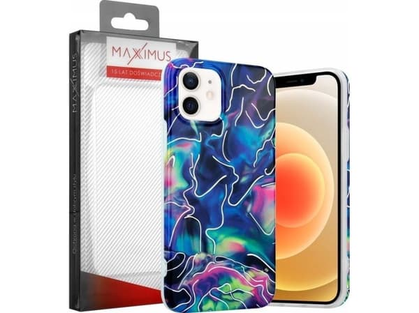 Maxximus MX MARBLE iPhone 12 mini-skal navy/mörkblå