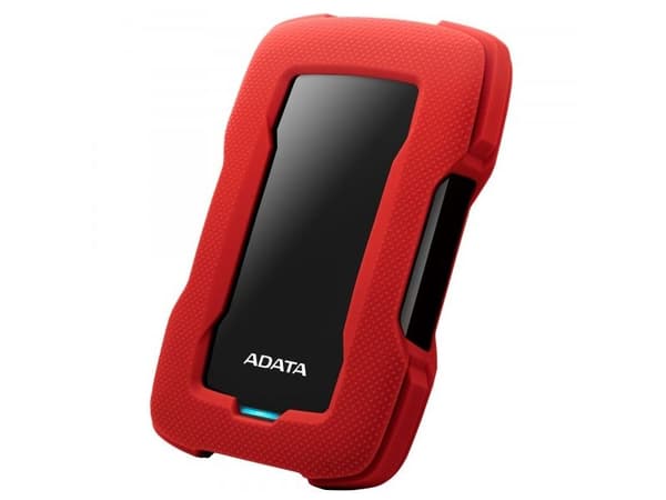 ADATA HD330 - Hårddisk - 1 TB - extern (portabel) - USB 3.1 - 256 bitars AES - röd