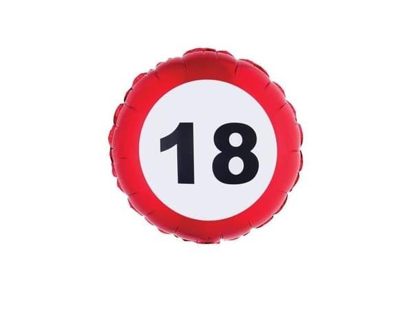 Folieballong trafiksymbol 18
