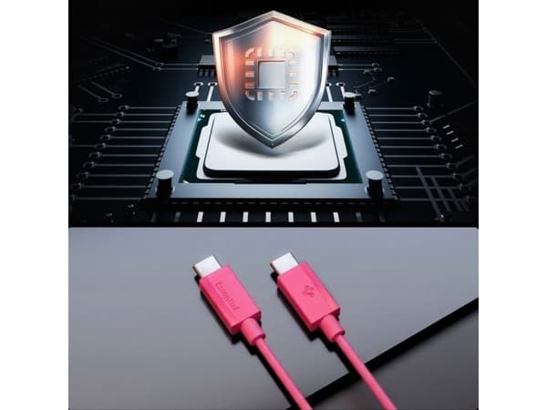 Spigen EB6010CC, 1 m, USB-C, USB-C, 0,48 Gbit/sek., Lyserød