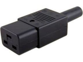 MicroConnect - Strøm-konnektor - IEC 60320 C19 - sort