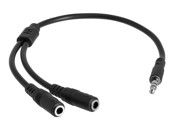 StarTech.com MUY1MFFS, 3.5mm, Uros, 2x3.5mm, Naaras, 0,2 m, musta
