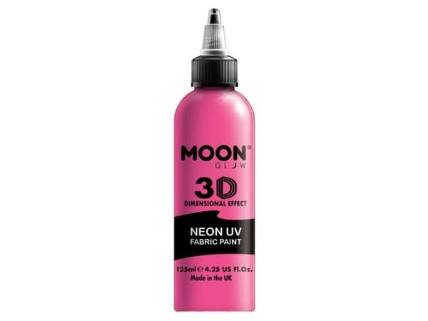 Neon rosa UV stoffmaling, 125 ml