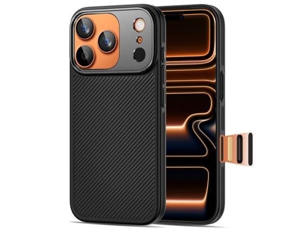 Tech-Protect Kevlar Aramid MagSafe case for iPhone 17 Pro Max - black