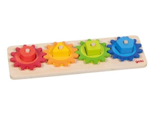Goki 58295, 2 År, Trä, Trä, Grön, Gul, Blå