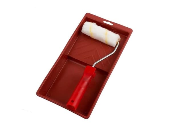 ROLLER WITH HANDLE AND PAINT TRAY OKKO