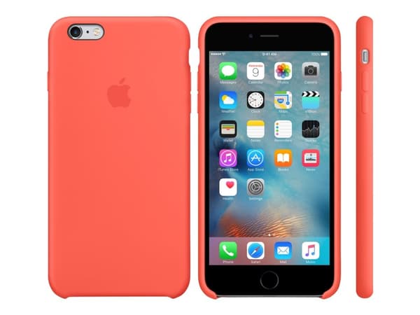 Apple - Bakdeksel til mobiltelefon - silikon - aprikos