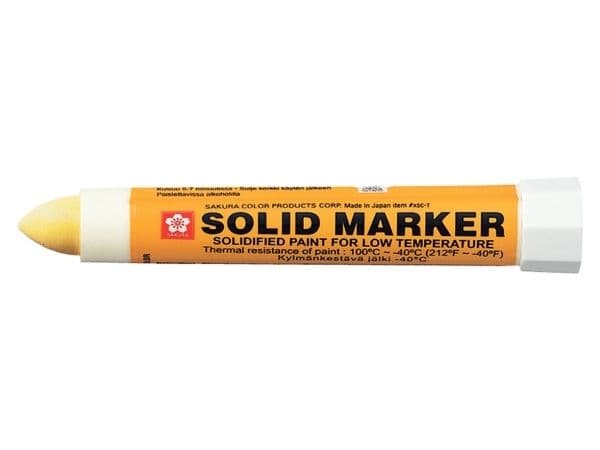 Sakura Solid low Temp, 1 styck, Gul, Rundad spets, Gul, Rund, 1,3 cm