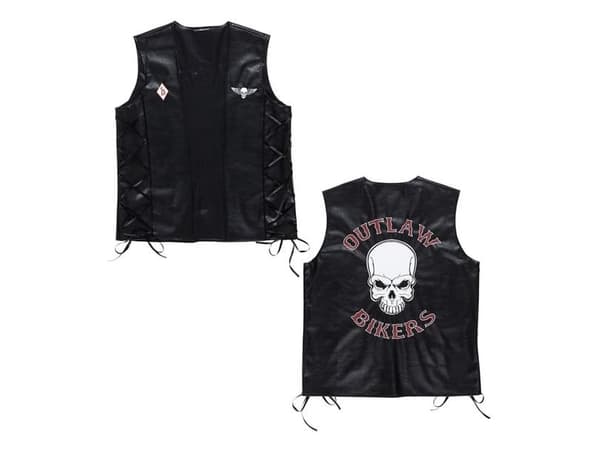 Biker-liivi pääkallolla