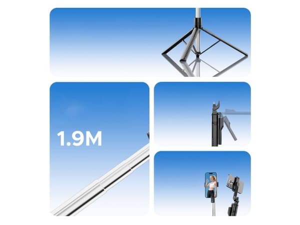 Selfiestick Orico SPM190 stativ 1/4" 360° Bluetooth 5.2 | svart