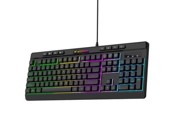 Wozinsky WKG-1044 Wired Backlit Membrane Gaming Keyboard - Black
