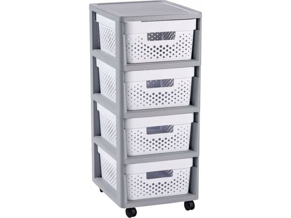 CURVER hylle INFINITY KD 4x10L asurblå