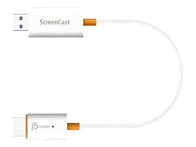 j5create JVAW56 - Trådlöst ljud-/videoadapter - vit